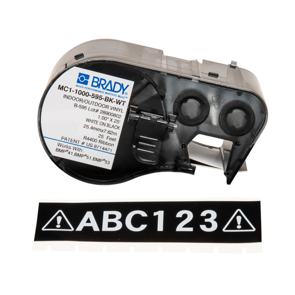 Brady MC1-1000-595-BK-WT Bmp41/Bmp51/Bmp53 Labelmaker Tape 131606