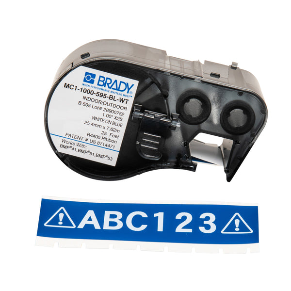 Brady MC1-1000-595-BL-WT Bmp41/Bmp51/Bmp53 Labelmaker Tape 131594