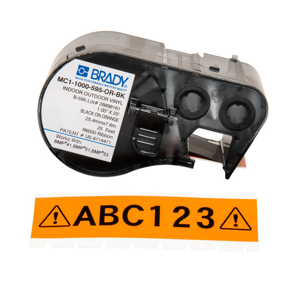 Brady MC1-1000-595-OR-BK Bmp41/Bmp51/Bmp53 Labelmaker Tape 131593