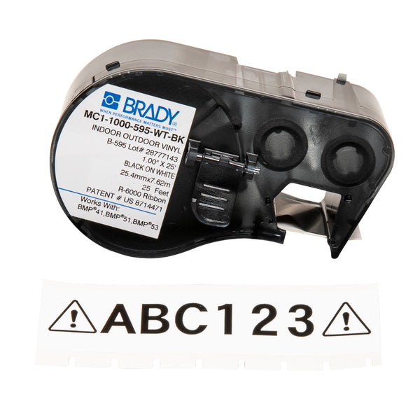 Brady MC1-1000-595-WT-BK Bmp41/Bmp51/Bmp53 Labelmaker Tape 131582