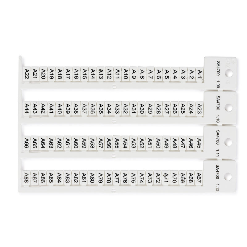 Brady TERMINAL BLOCK TAG, WI, 5X9-5 Terminal Block Tags - 5mm x 9mm, 5mm Pitch SA4700