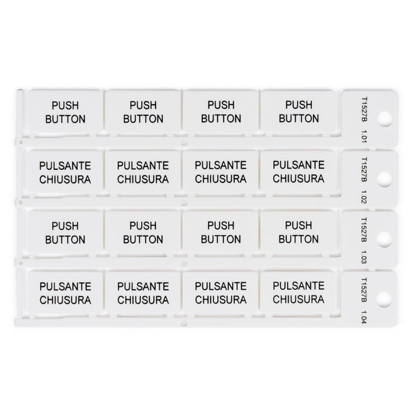 Brady RAIL TAG, 15x27 Electrical Component Rail Tags - 15mm x 27mm, Single T1527B