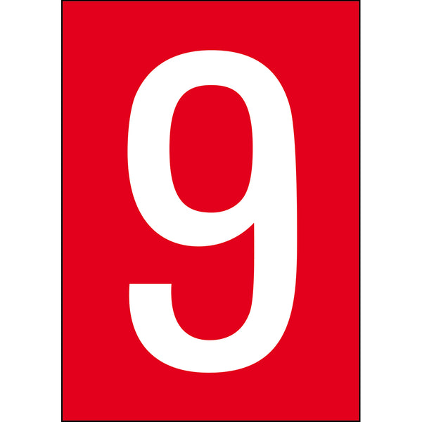 Brady NL859A4RD-9 Numbers & letters DIN A4 size 911137