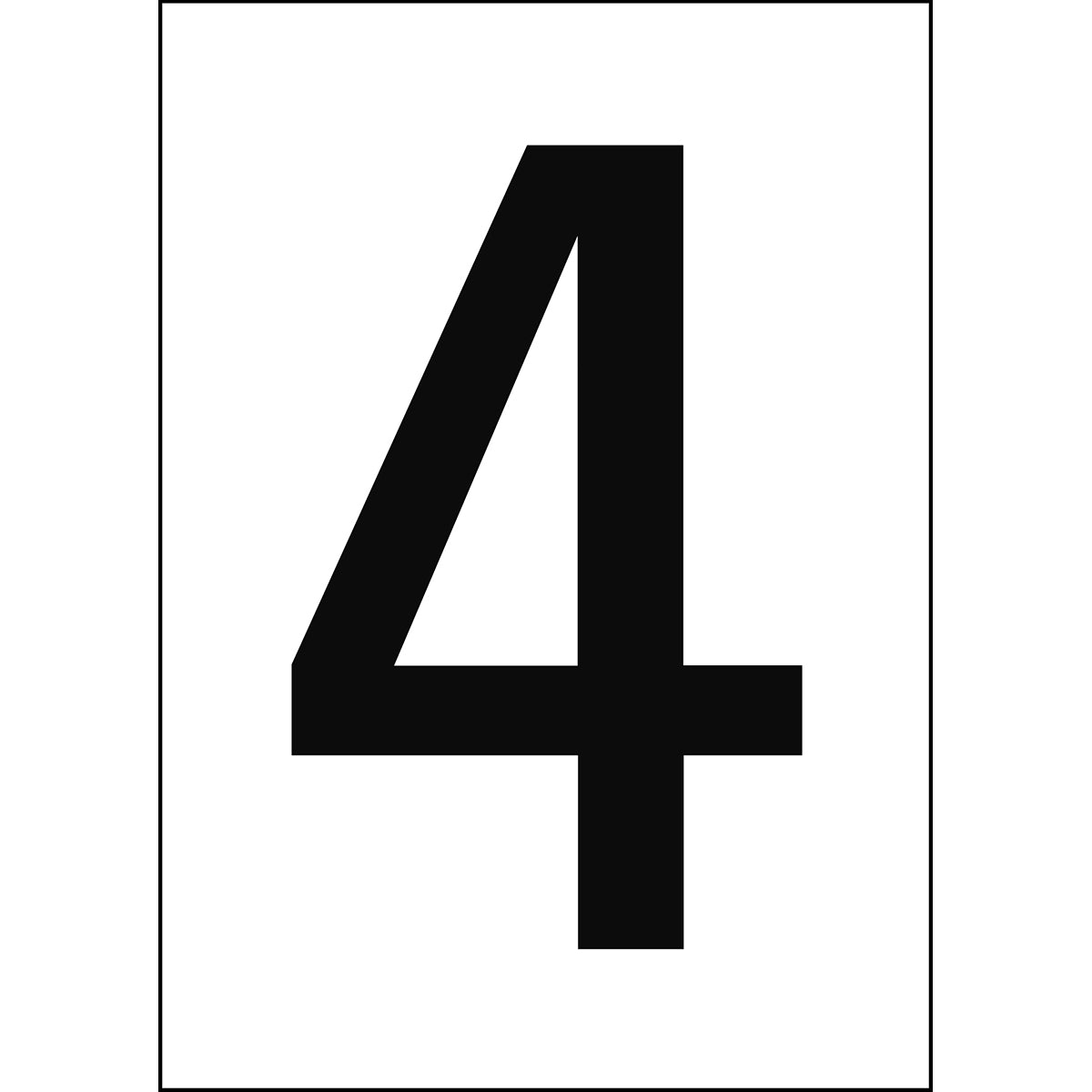 Brady NL7541A4WH-4 Numbers & letters DIN A4 size 911337