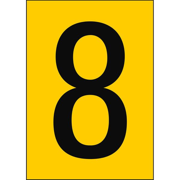 Brady NL7527A4YL-8 Numbers & letters DIN A4 size 911528