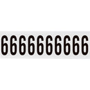 Brady NL-W225-6 Identical numbers and letters on one card for indoor use 234459