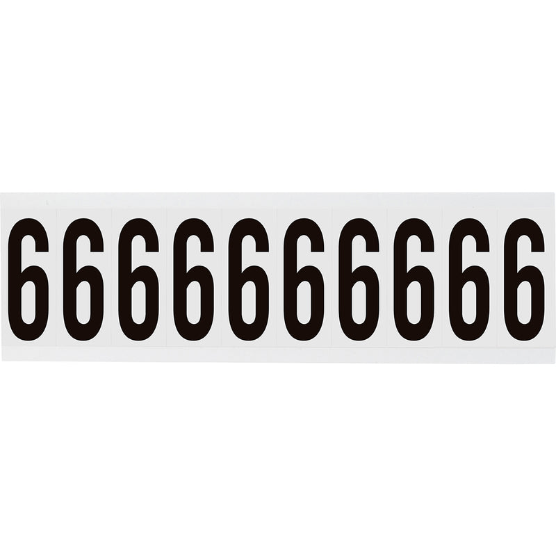 Brady NL-W225-6 Identical numbers and letters on one card for indoor use 234459