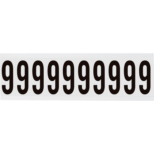 Brady NL-W225-9 Identical numbers and letters on one card for indoor use 234462
