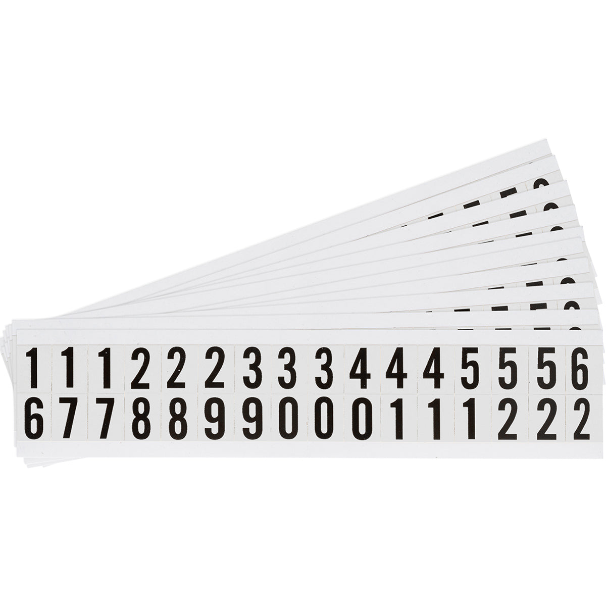 Brady NL-W75 0-9 Identical numbers and letters on one card for indoor use 234294