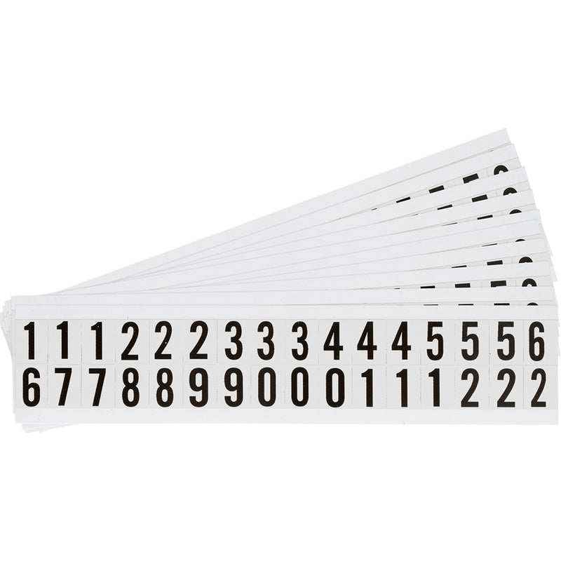 Brady NL-W75 0-9 Identical numbers and letters on one card for indoor use 234294
