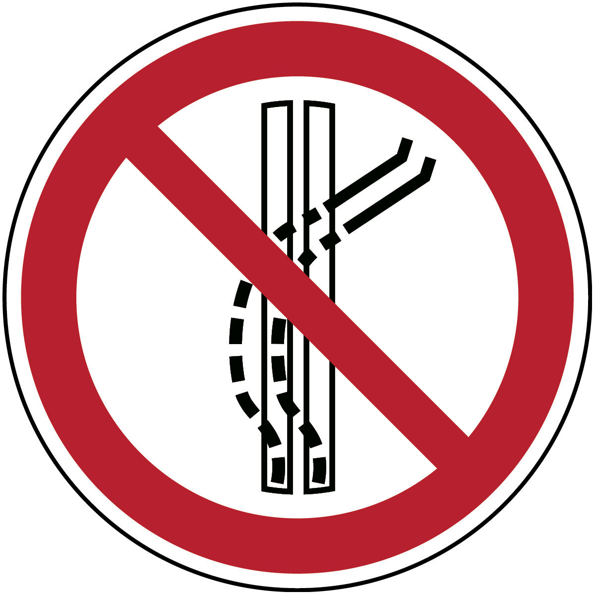 Brady P/P037/Nt-Alu-Dia200/1-B Do not leave the tow-track - ISO 7010 135773