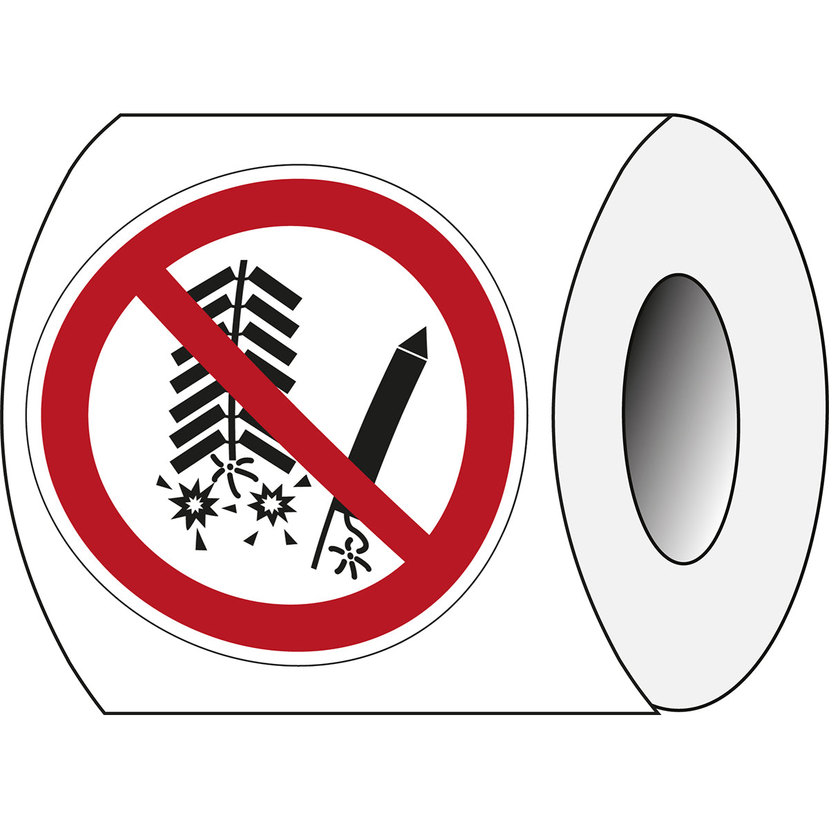 Brady P/P040/Nt/Pe-Dia50-250 ISO Safety Sign - Do not set off fireworks 196818