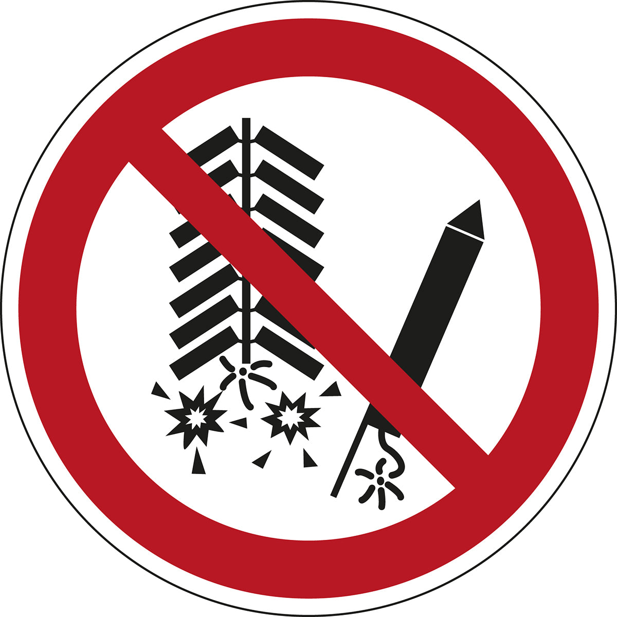 Brady P/P040/Nt/Pe-Dia315-1 ISO Safety Sign - Do not set off fireworks 196780