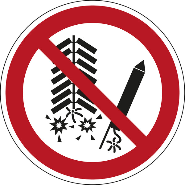 Brady P/P040/Nt/Sav-Dia15-54 ISO Safety Sign - Do not set off fireworks 196813
