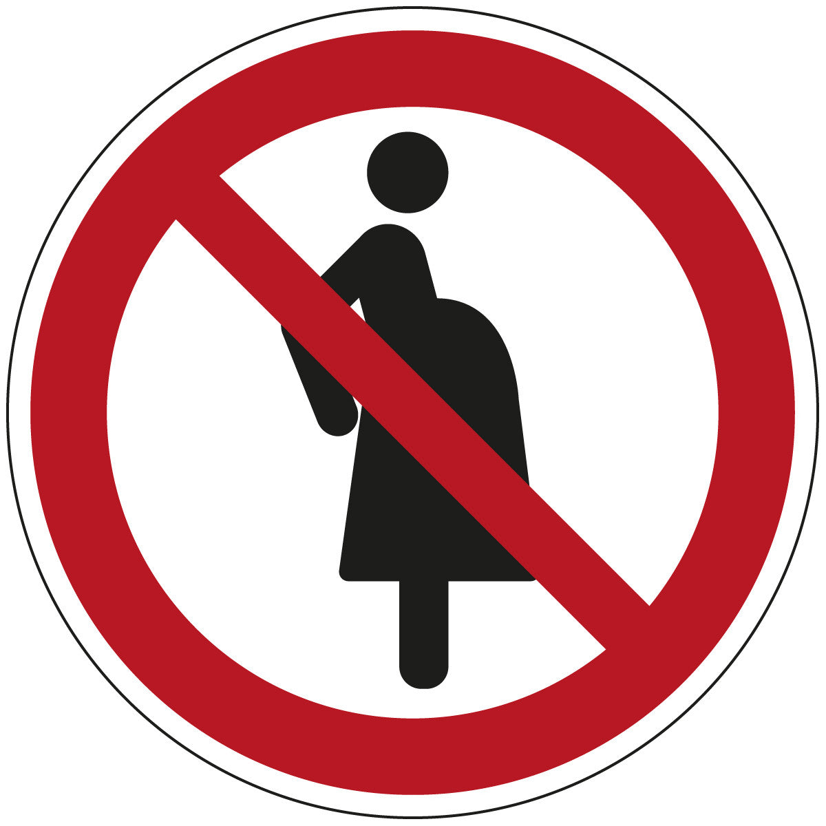 Brady P/P042/Nt/Pp-Dia200-1 ISO Safety Sign - Not for pregnant women 196988