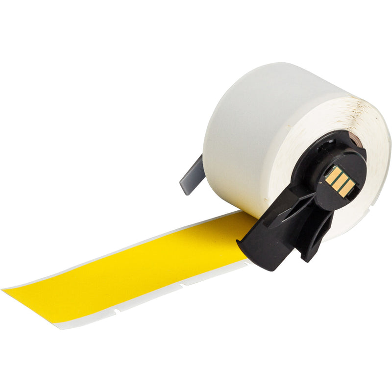 Brady M6-41-437-YL-CM Self-Extinguishing Tedlar Wrap Around Labels for M610, M611, BMP61, M710 (with media adapter) and BMP71 (with media adapter) 174380