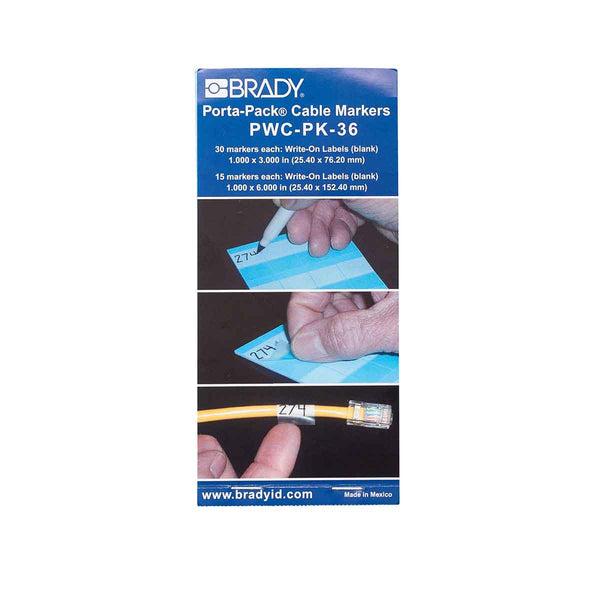 Brady PWC-PK-36 Porta-Pack Wire Marker Books - Write-on Self-laminating Markers 035403