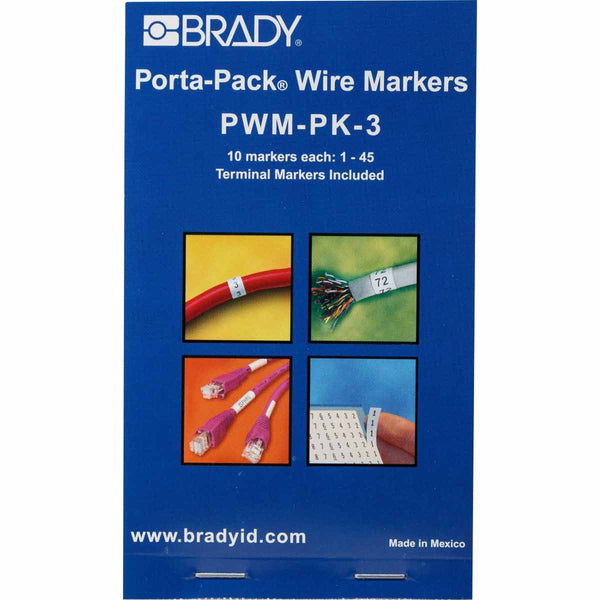 Brady PWM-PK-3 Porta-Pack Wire Marker Books 031203