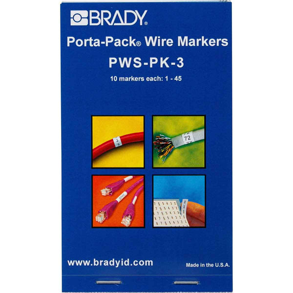 Brady PWS-PK-3 Porta-Pack Wire Marker Books - Self-laminating Markers 035553