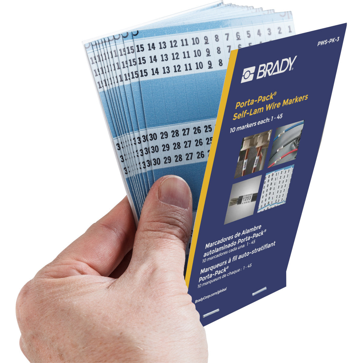 Brady PWS-PK-3 Porta-Pack Wire Marker Books - Self-laminating Markers 035553