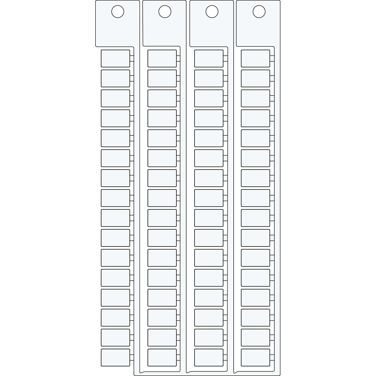 Brady TERMINAL BLOCK TAGS6 10-6 PHO.ZS Terminal Block Tags - 6mm x 10mm, 6mm Pitch SA1236