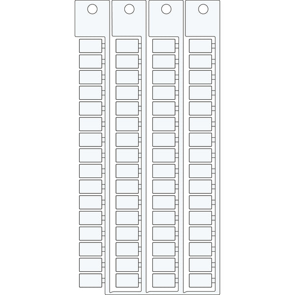 Brady TERMINAL BLOCK TAGS6 10-6 PHO.ZS Terminal Block Tags - 6mm x 10mm, 6mm Pitch SA1236