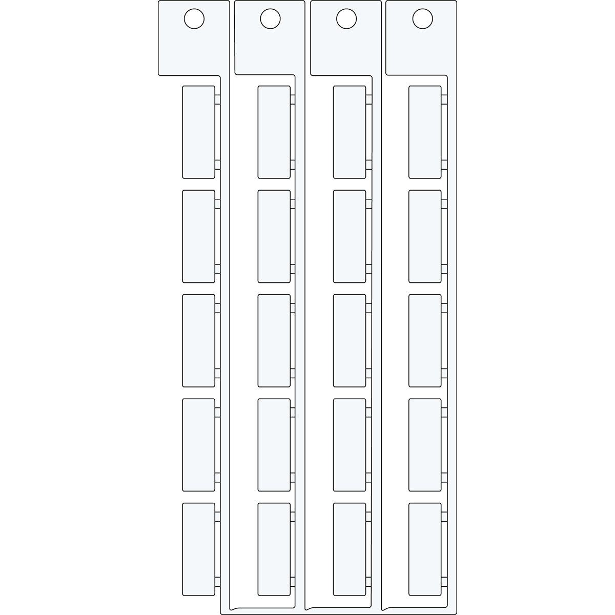 Brady MFC-20x7-WT-SNSS Electrical Component Tags - 20mm x 7mm SA20X7