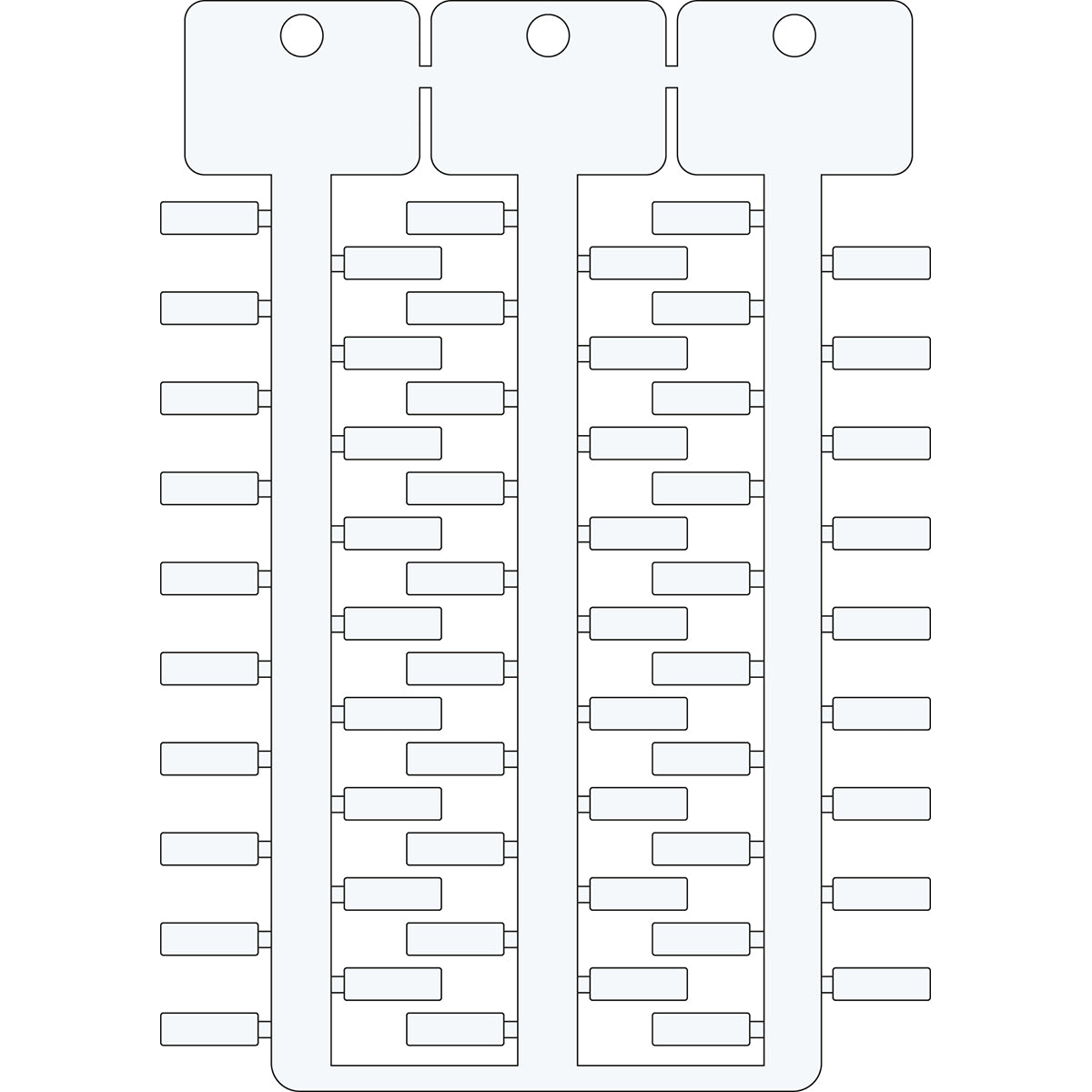 Brady TAG -4 12 WHITE 4x12 mm 3-tree white ACS tag SA4230