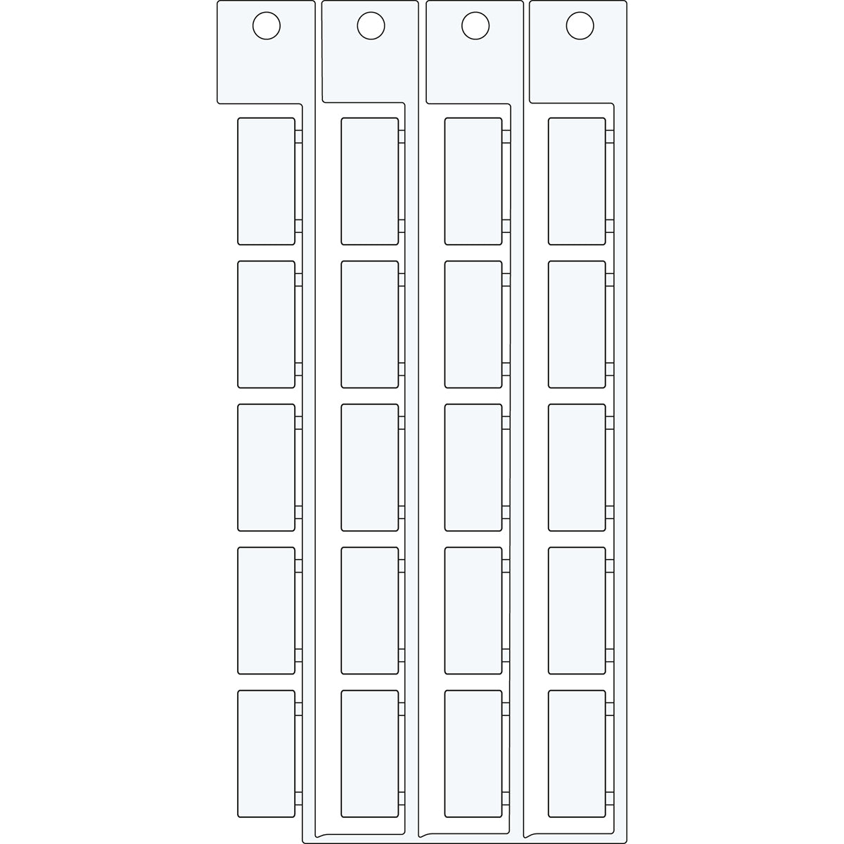 Brady TAG CONTACTOR 9 20 WHITE Electrical Component Tags - 9mm x 20mm SA4265