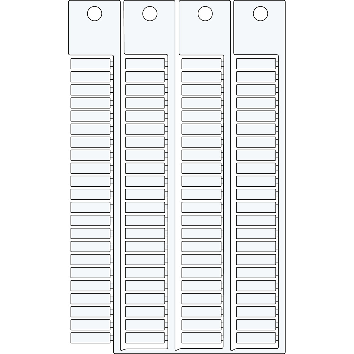 Brady TERMINAL BLOCK TAGS 5 15-5 MOD Terminal Block Tags - 5mm x 15mm, 5mm Pitch SA4300
