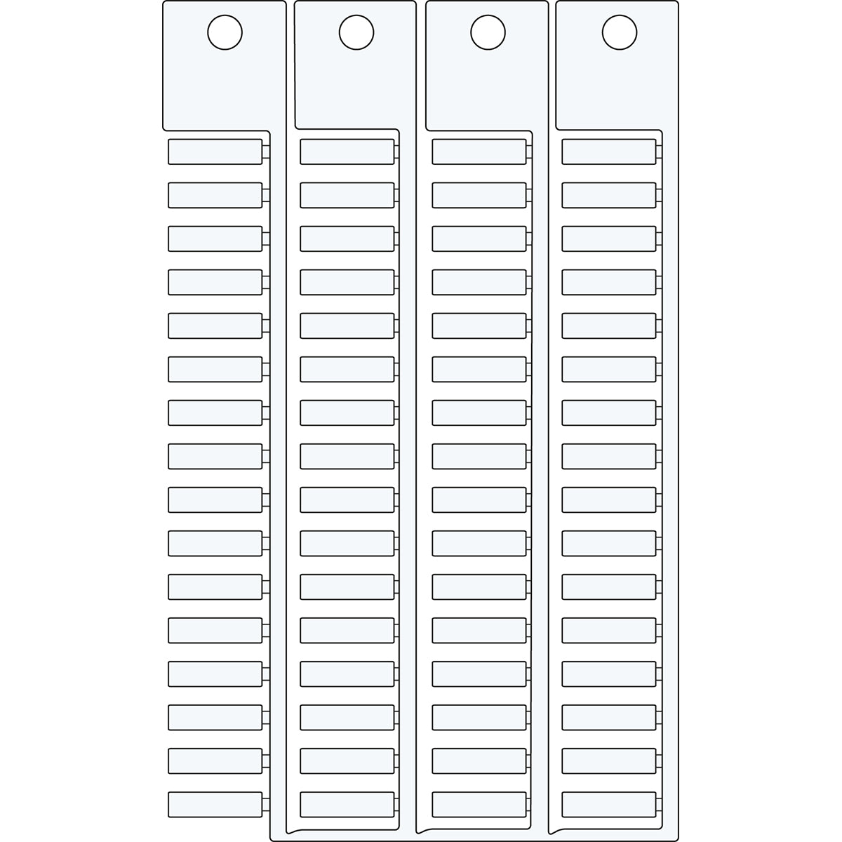 Brady TERMINAL BLOCK TAGS .MORSET.5 15 Terminal Block Tags - 5mm x 15mm, Single SA4305