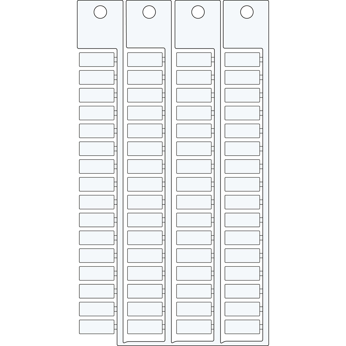 Brady TAGS TERMINAL BLOCK 6 15 Terminal Block Tags - 6mm x 15mm, Single SA4380