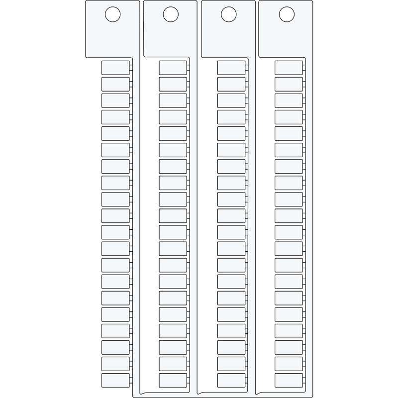 Brady TERMINAL BLOCK TAGS .5X10-5SIEM.WA2 AL Terminal Block Tags - 5mm x 10mm, 5mm Pitch SA4961