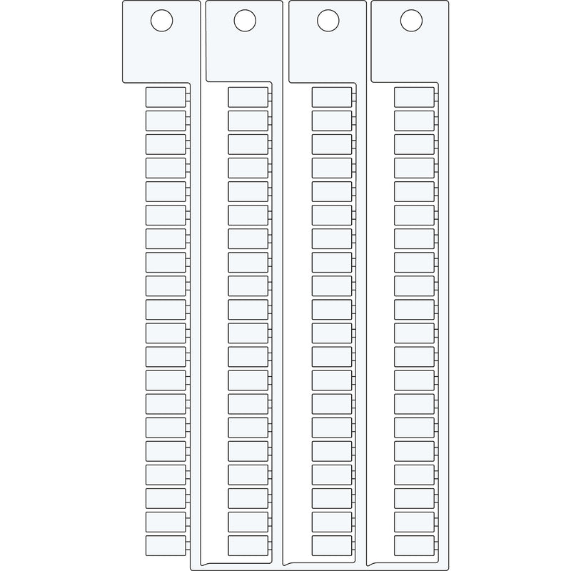 Brady TERMINAL BLOCK TAGS .5X10-5SIEM.WA2 AL Terminal Block Tags - 5mm