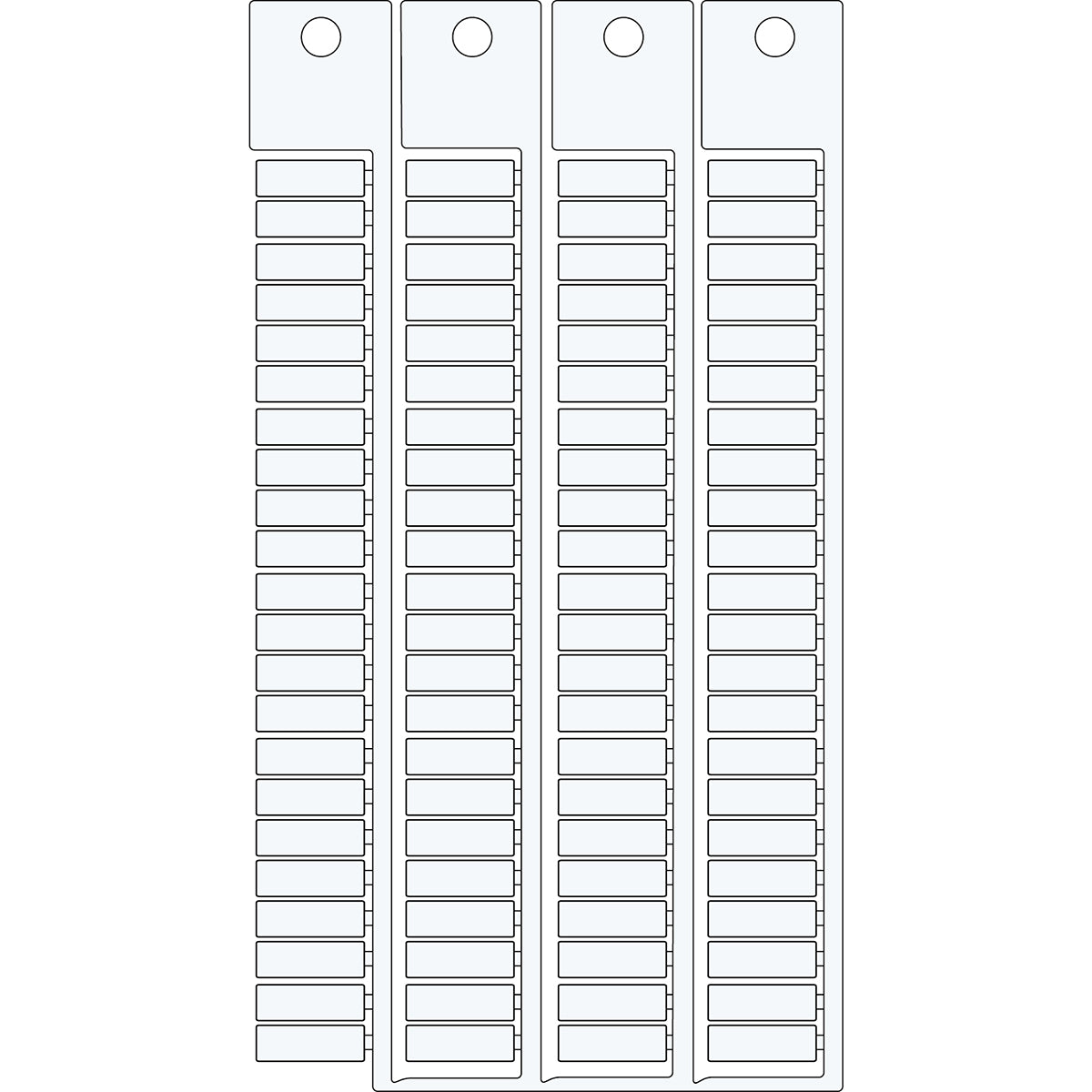 Brady TERMINAL BLOCK TAGS 5 15-5 MOD Terminal Block Tags - 5mm x 15mm, 5mm Pitch SA5444