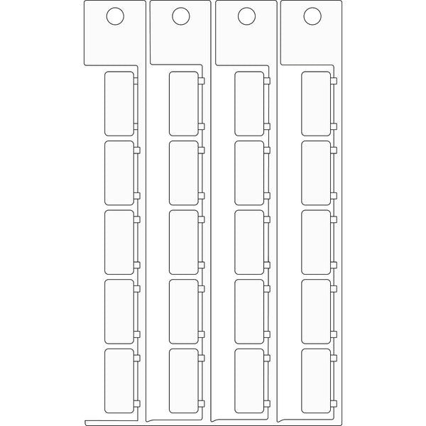 Brady TAG 9X20 FOR SAT920-SA1121 WHITE. Electrical Component Tags - 9mm x 20mm SA920N