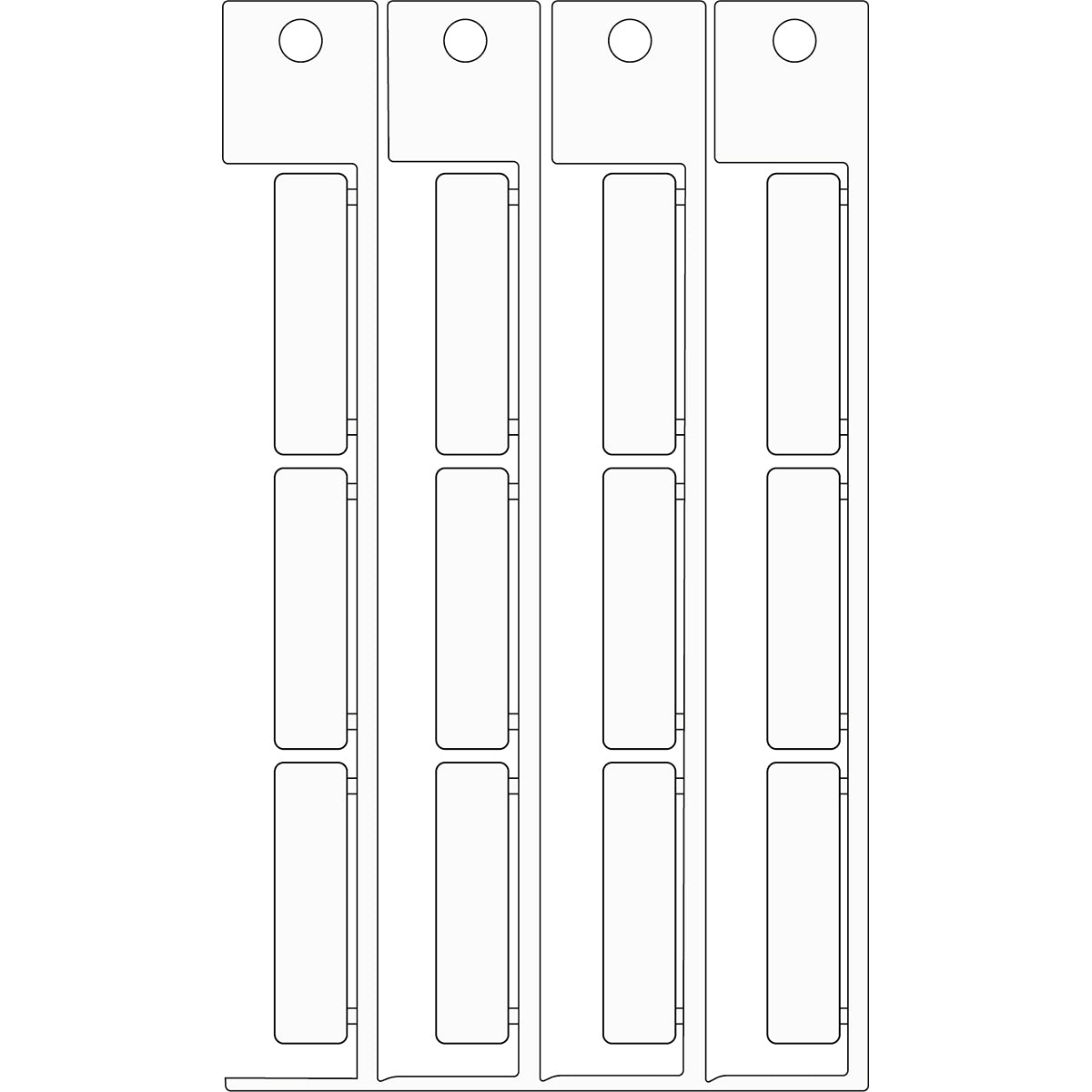 Brady ADHESIVE TAG.9X35 BASE ADESIVA . Electrical Component Tags with Adhesive - 9mm x 35mm, Single SA935A