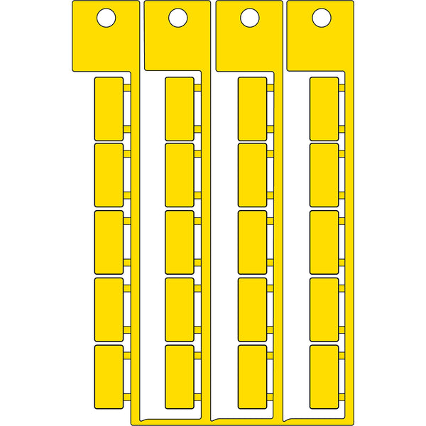 Brady TAG CONTACTOR 9 20 YELLOW Electrical Component Tags - 9mm x 20mm SAG426