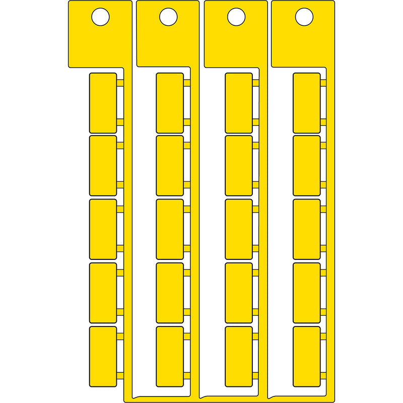 Brady ADHESIVE TAG.9X20 YELLOW Electrical Component Tags with Adhesive - 9mm x 20mm, Single SAG92A