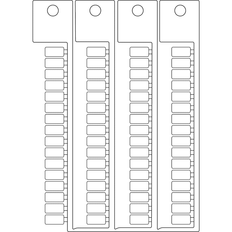 Brady TERMINAL BLOCK TAGS .5X10 LEGR.SIEMENS Terminal Block Tags - 5mm x 10mm, Single SALESI