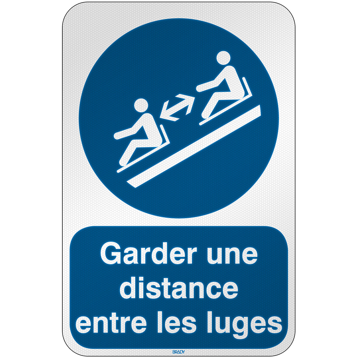 Brady M/M052/Fr736/Rfl-390X590-1 ISO Safety Sign - Keep distances 303305