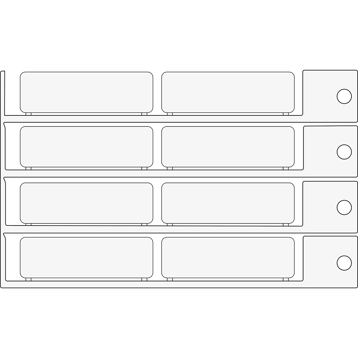 Brady TAG 15X49 WHITE Electrical Component Tags - 15mm x 49mm T1549B