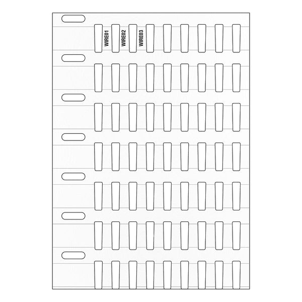 Brady THTRDS-10x4,4-7697-WT Thermal Transfer Printable Rigid DuraSleeve Wire Marking Inserts 198733