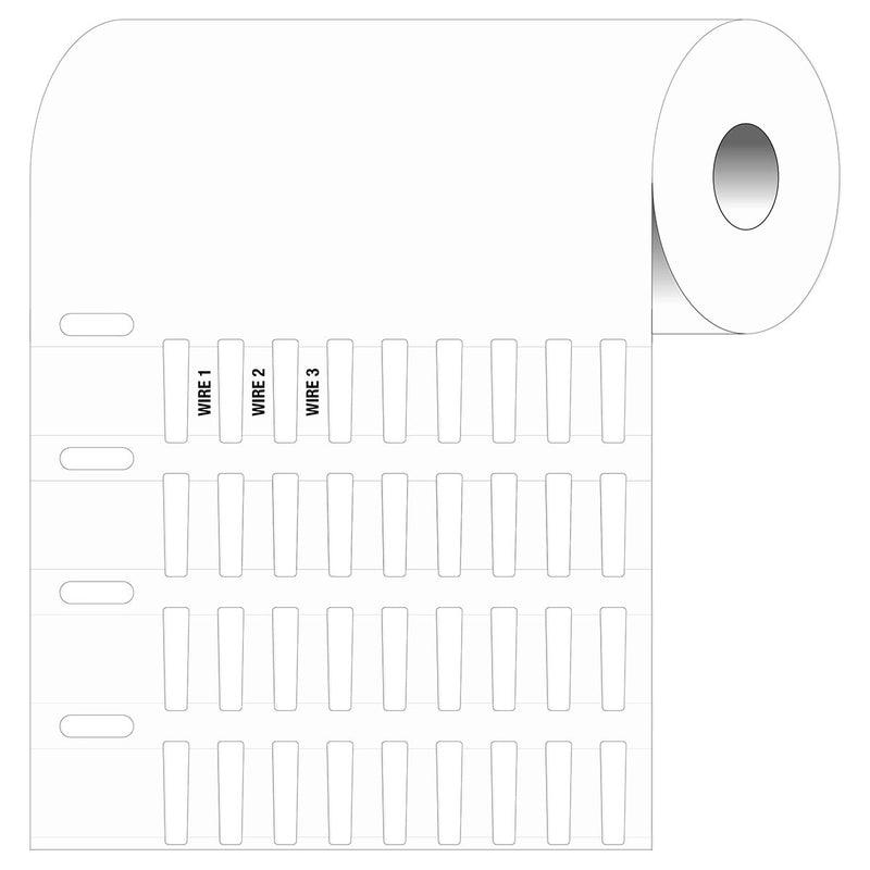 Brady THTRDS-12x4,4-7696 Thermal Transfer Printable Rigid DuraSleeve Wire Marking Inserts 620565