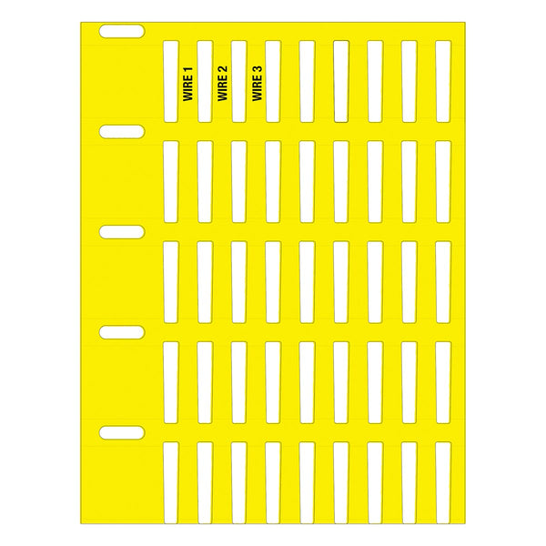 Brady THTRDS-16x4,4-7696-YL Thermal Transfer Printable Rigid DuraSleeve Wire Marking Inserts 622070