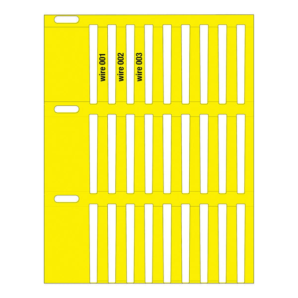 Brady THTRDS-30x4,4-7696-YL Thermal Transfer Printable Rigid DuraSleeve Wire Marking Inserts 622071