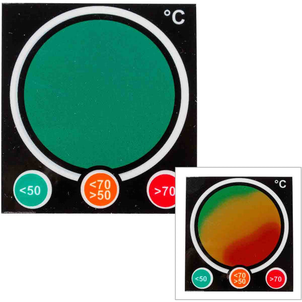 Brady TIL-10-50C-70C Reversible Temperature Indicating Labels - 3 Level 195842