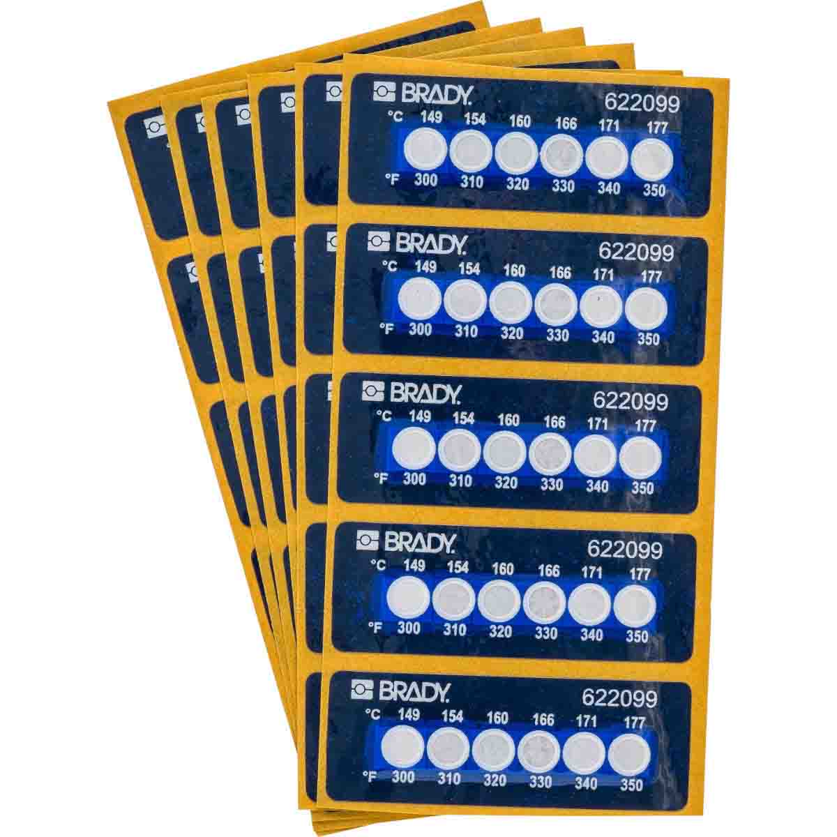 Brady TIL-6-149C/300F Irreversible Temperature Indicating Labels - 6 Level 622099