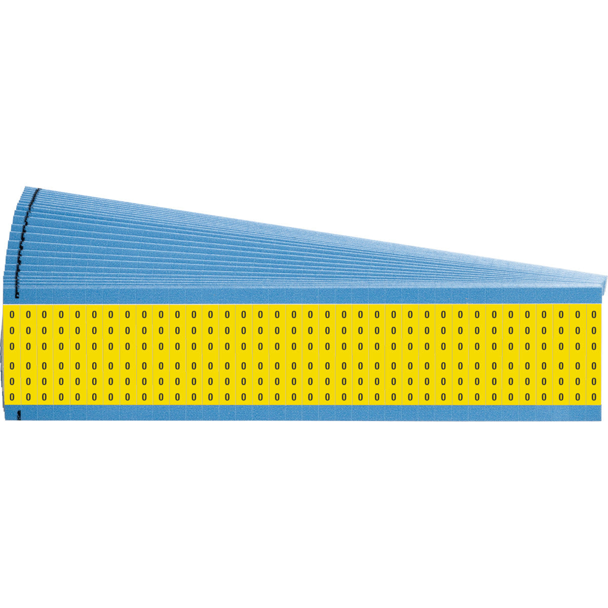Brady WM-0-YL-PK Wire Marker Cards - Solid Numbers on Coloured Background 111750