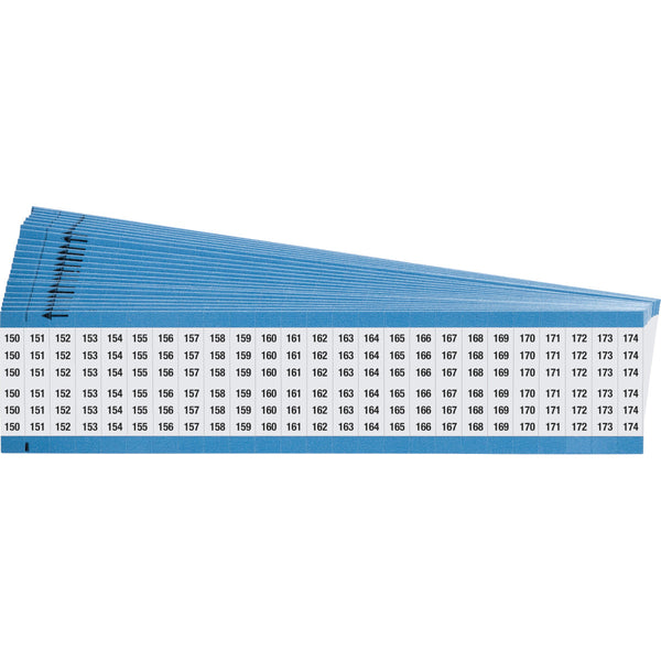 Brady WM-150-174-PK Wire Marker Cards - Consecutive Numbers 111855